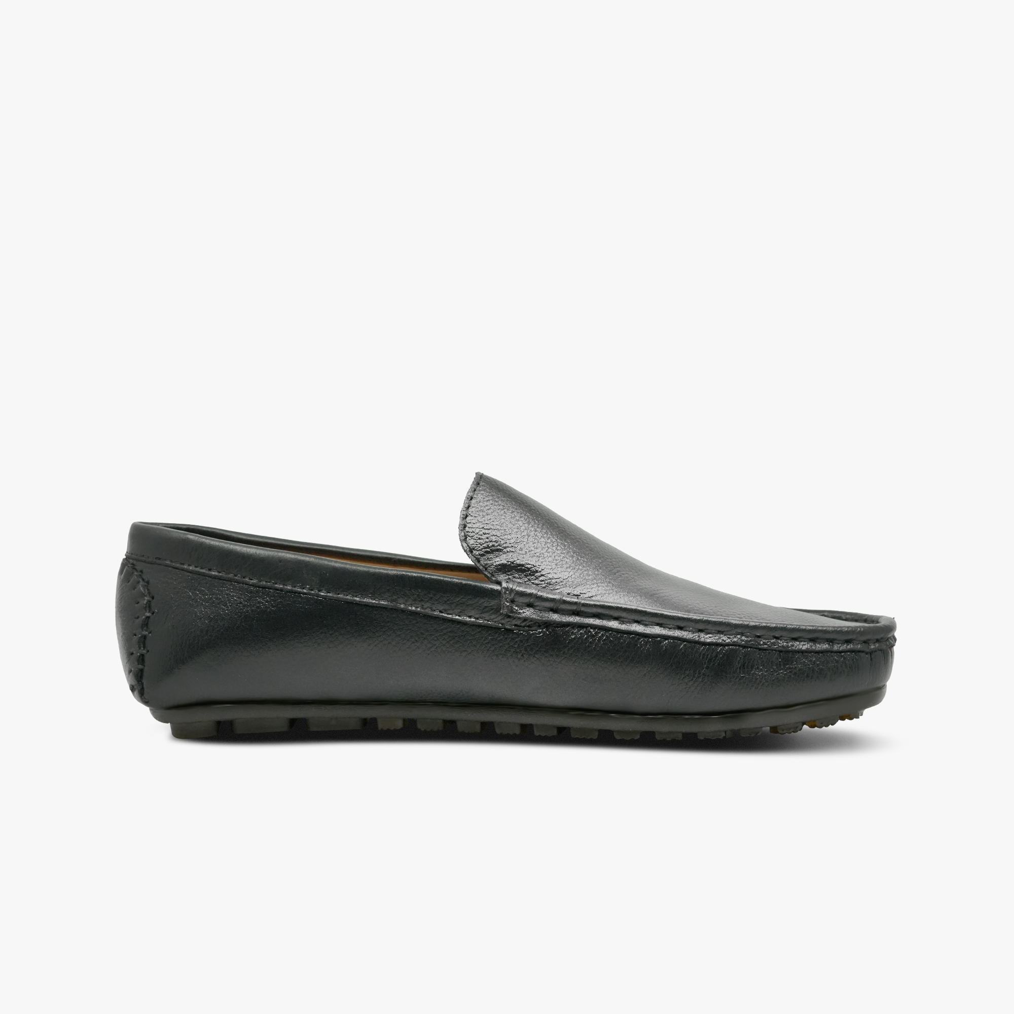 Khowai Product Page Sturcture Black Leather Driving Moccasins - Eid Edition